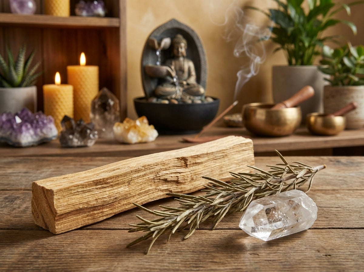 Palo Santo Stick with Rosemary & Crystal