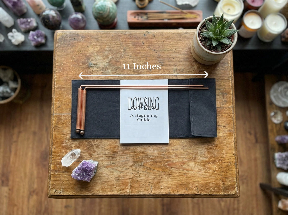 Varillas de radiestesia con bolsa y folleto de 9"