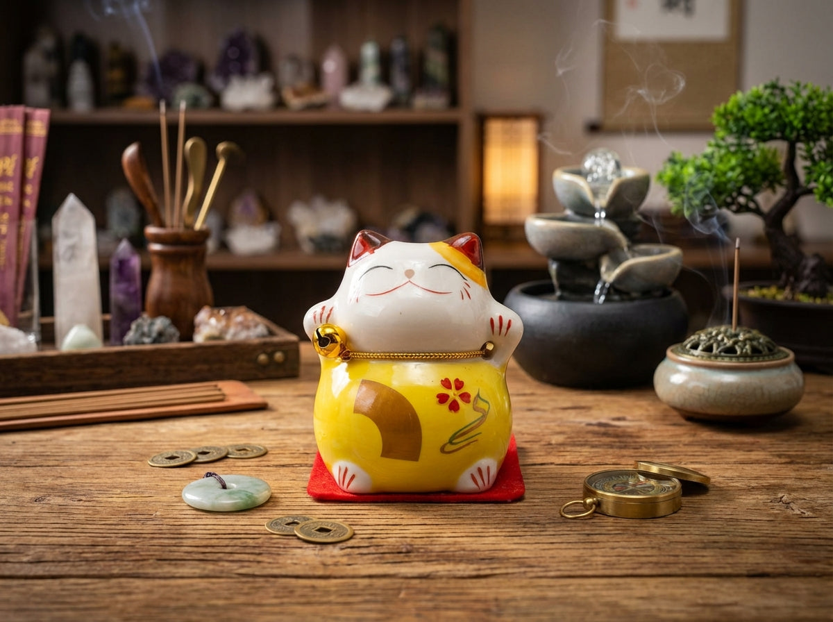 Five Blessings Fortune Cat