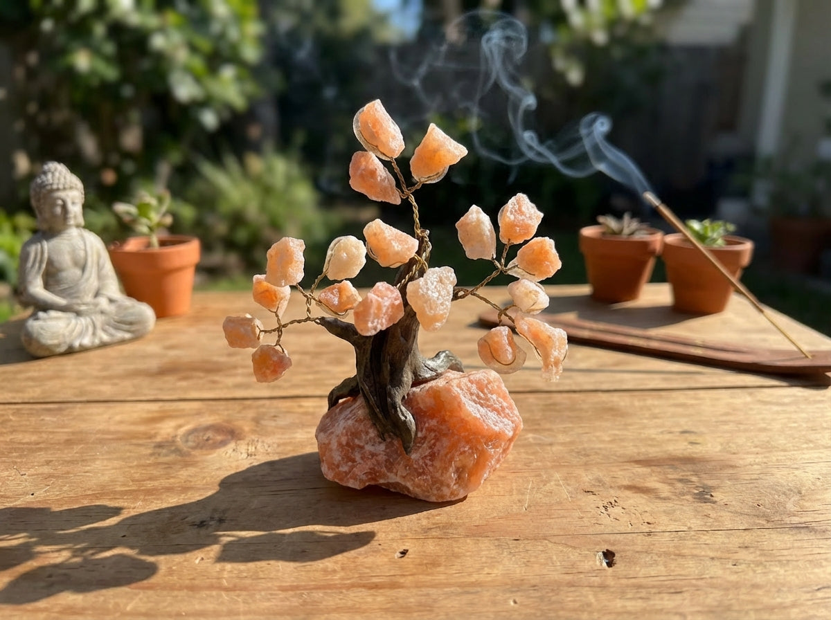 Miniárboles de chakras de cristal
