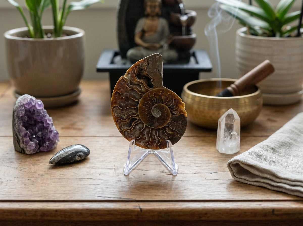 Medium Polished Ammonite Fossil