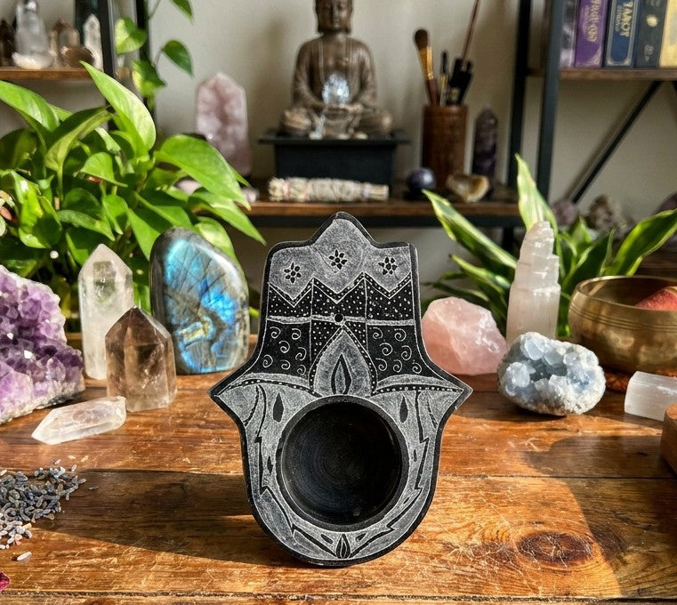 Hand of Fatima Soapstone Burner