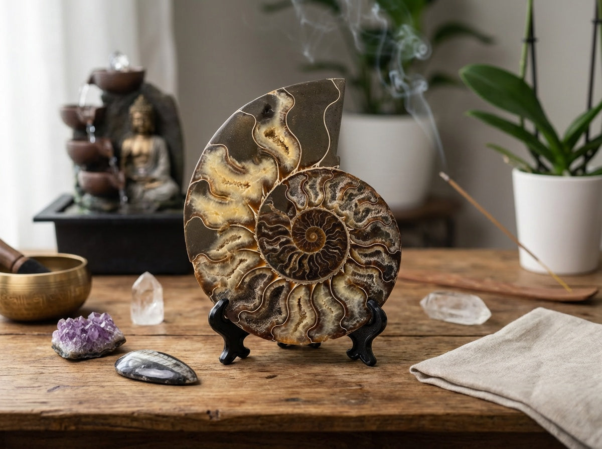 Large Polished Ammonite Fossil