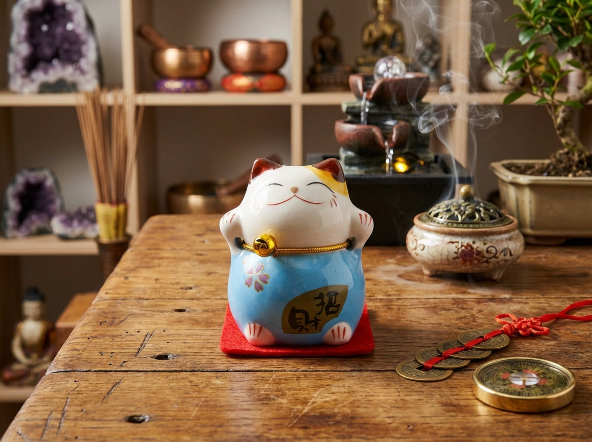 Five Blessings Fortune Cat