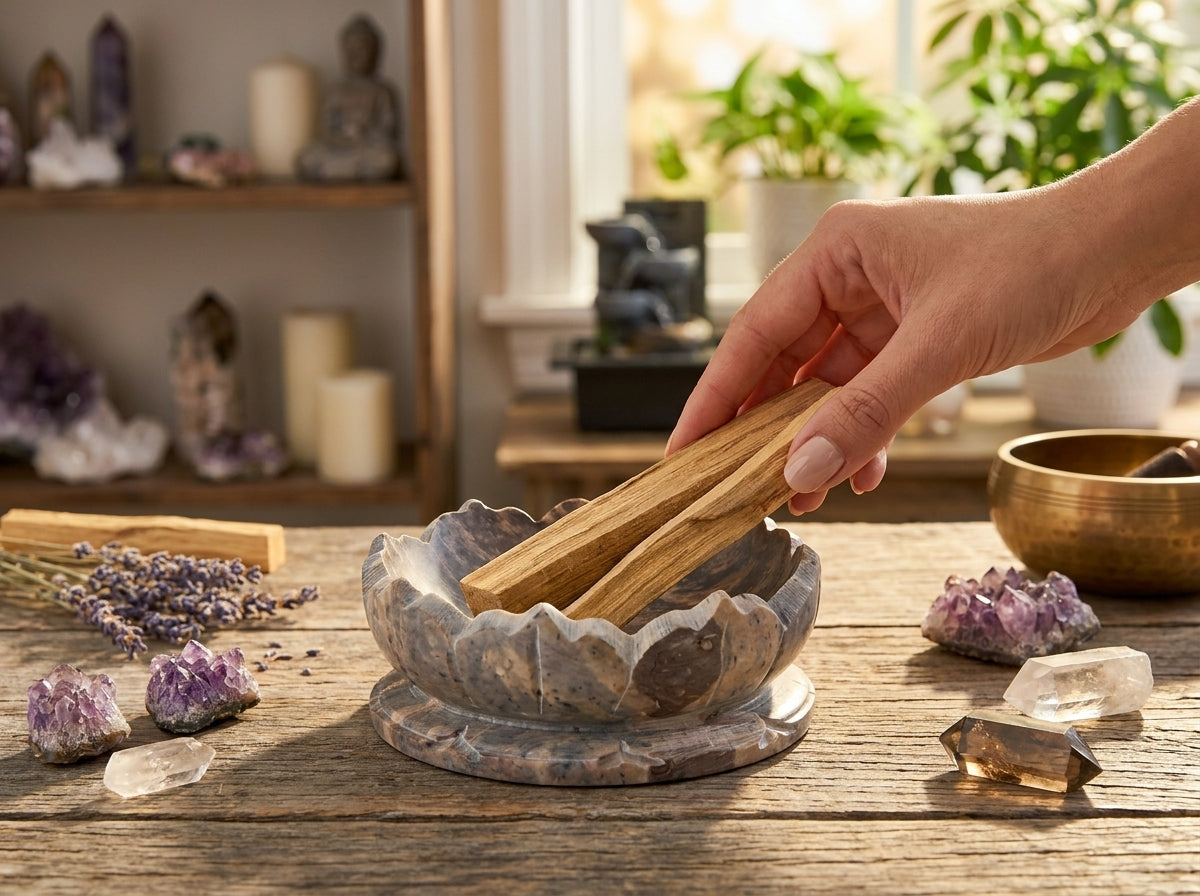 Lotus Soapstone Bowl Burner