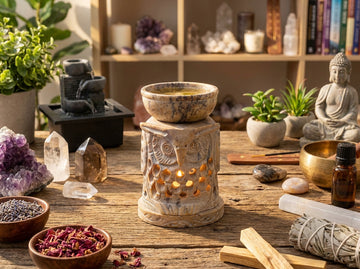 Owl Soapstone Aroma Lamp
