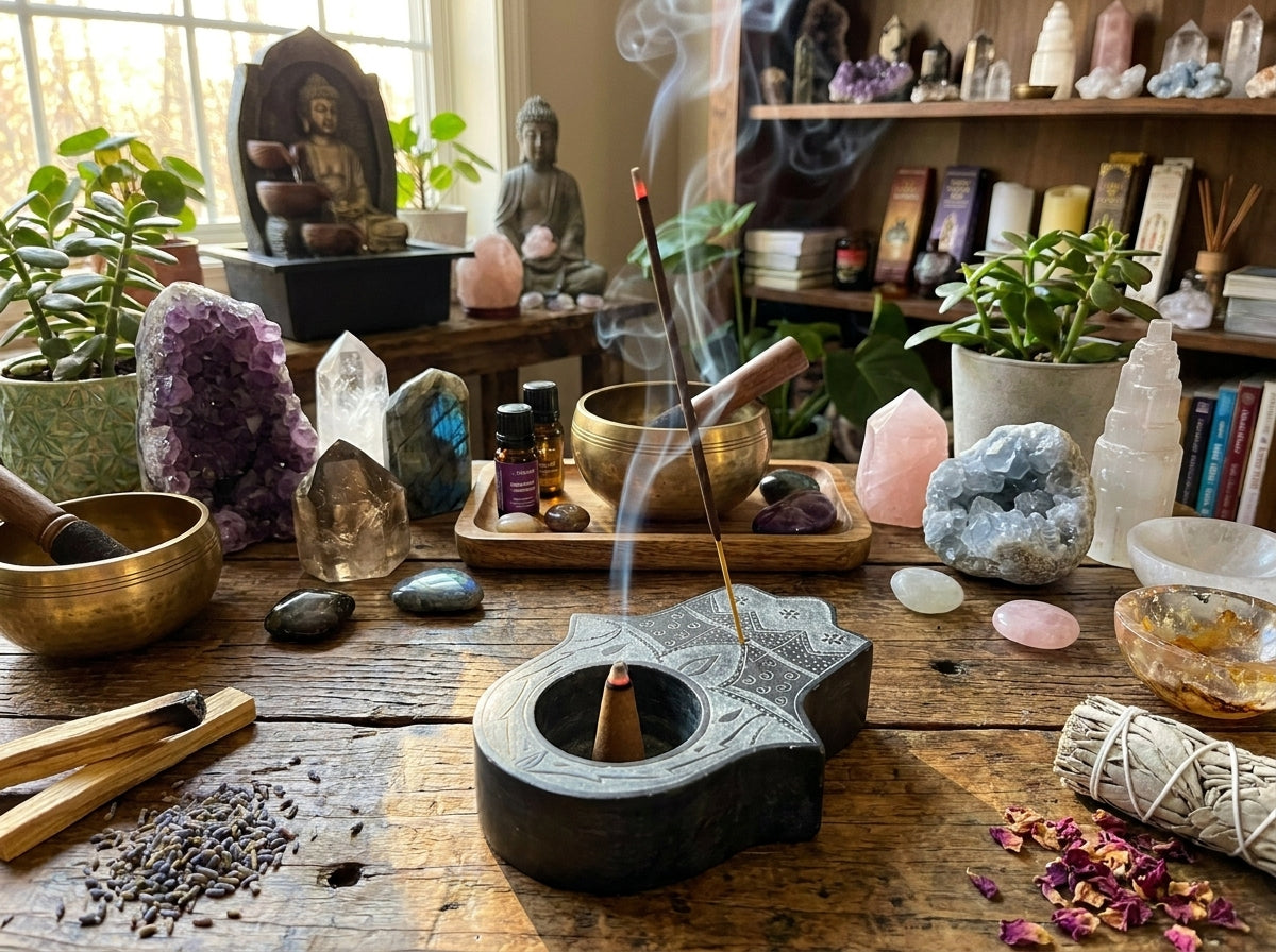 Hand of Fatima Soapstone Burner