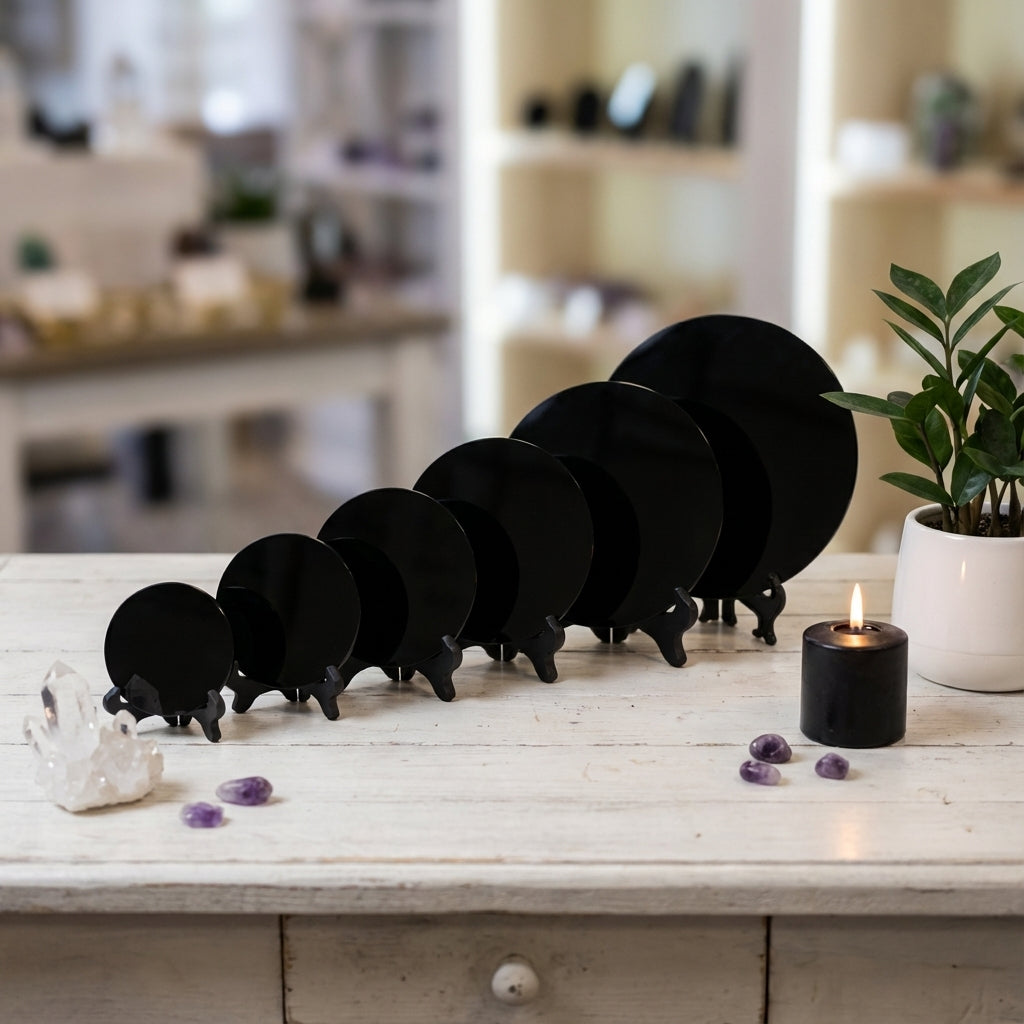 Black Obsidian Mirror