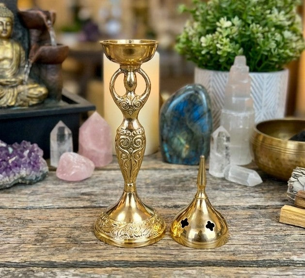 Brass Goddess Cone & Resin Burner