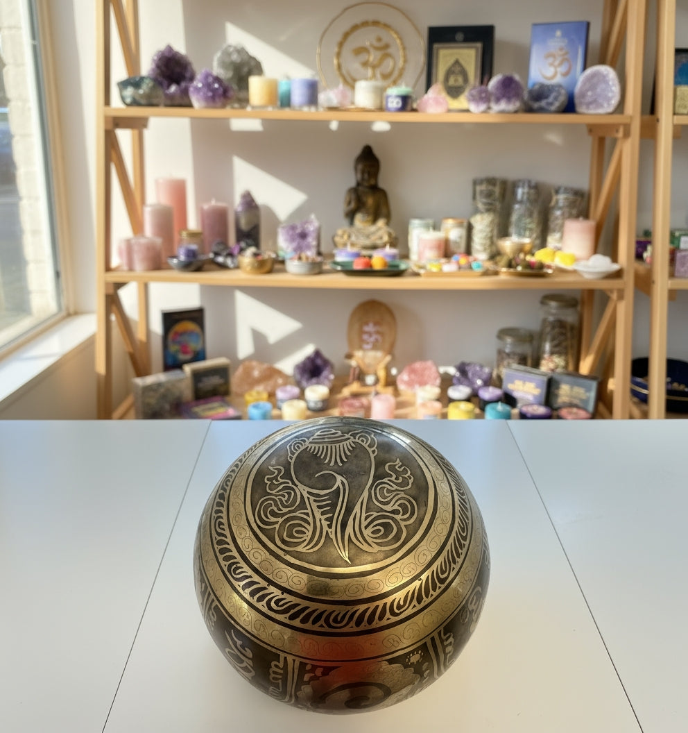 Tibetan Om Metal Singing Bowl