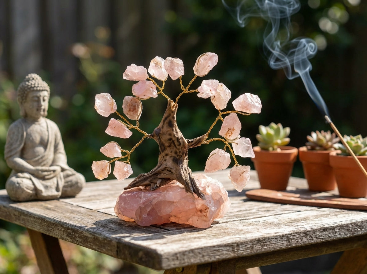 Miniárboles de chakras de cristal