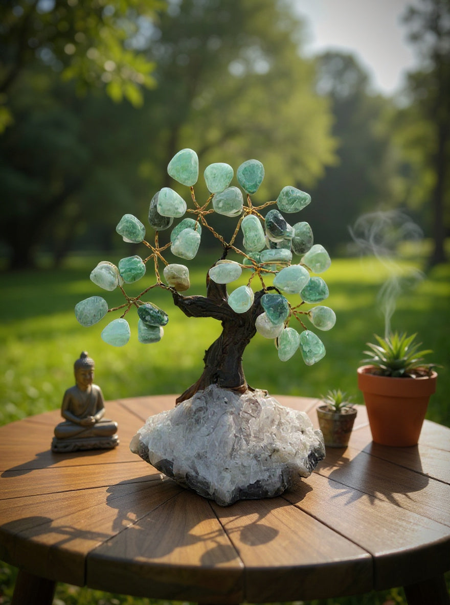 Miniárboles de chakras de cristal