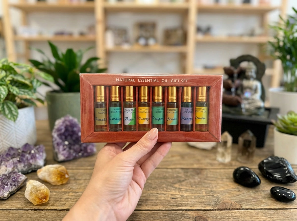 AOLS8 - Juego de 8 aceites esenciales naturales Auroshika, 5 ml - 1/6 fl.oz.