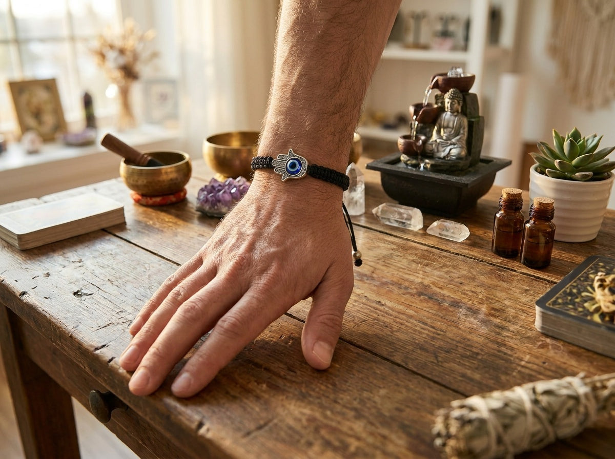 Pulsera Hamsa con ojo malvado