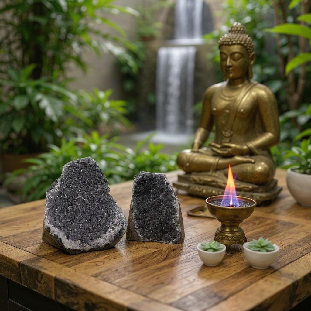 Black Amethyst Raw Clusters (STN162)