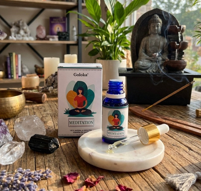 Mezclas de aceites esenciales para la meditación Goloka