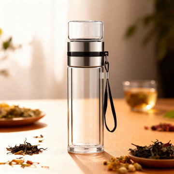Double Wall Glass Infuser Bottle