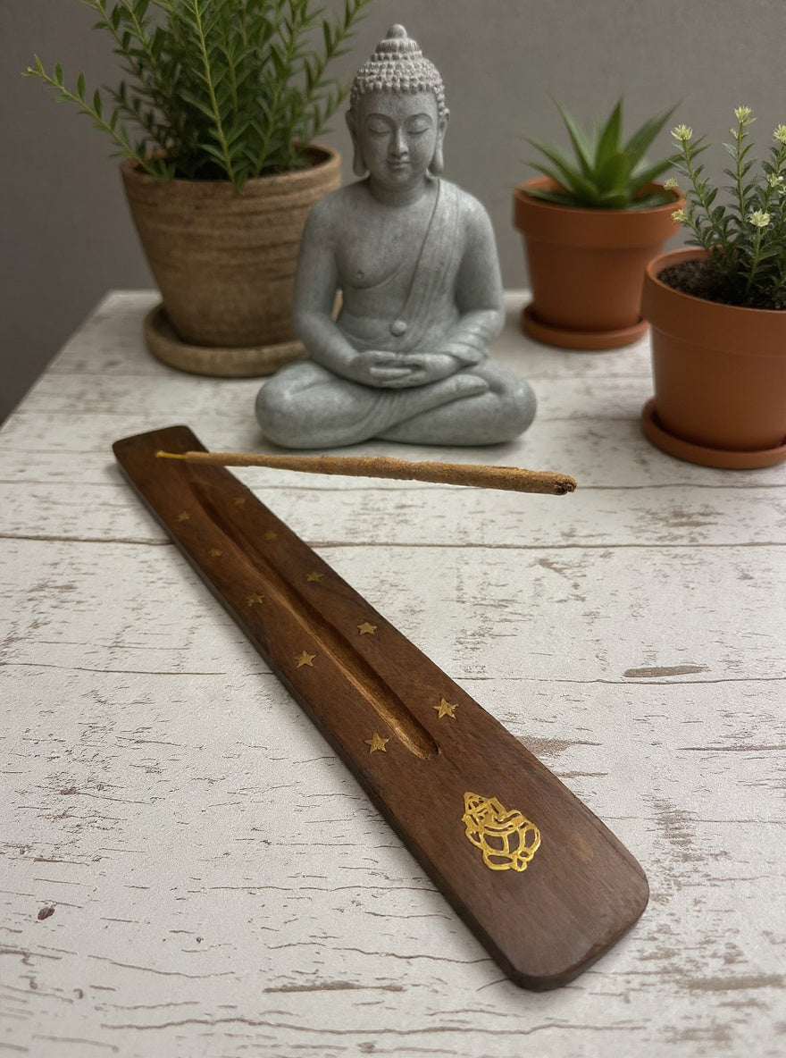 Incense Holder with Brass Inlay