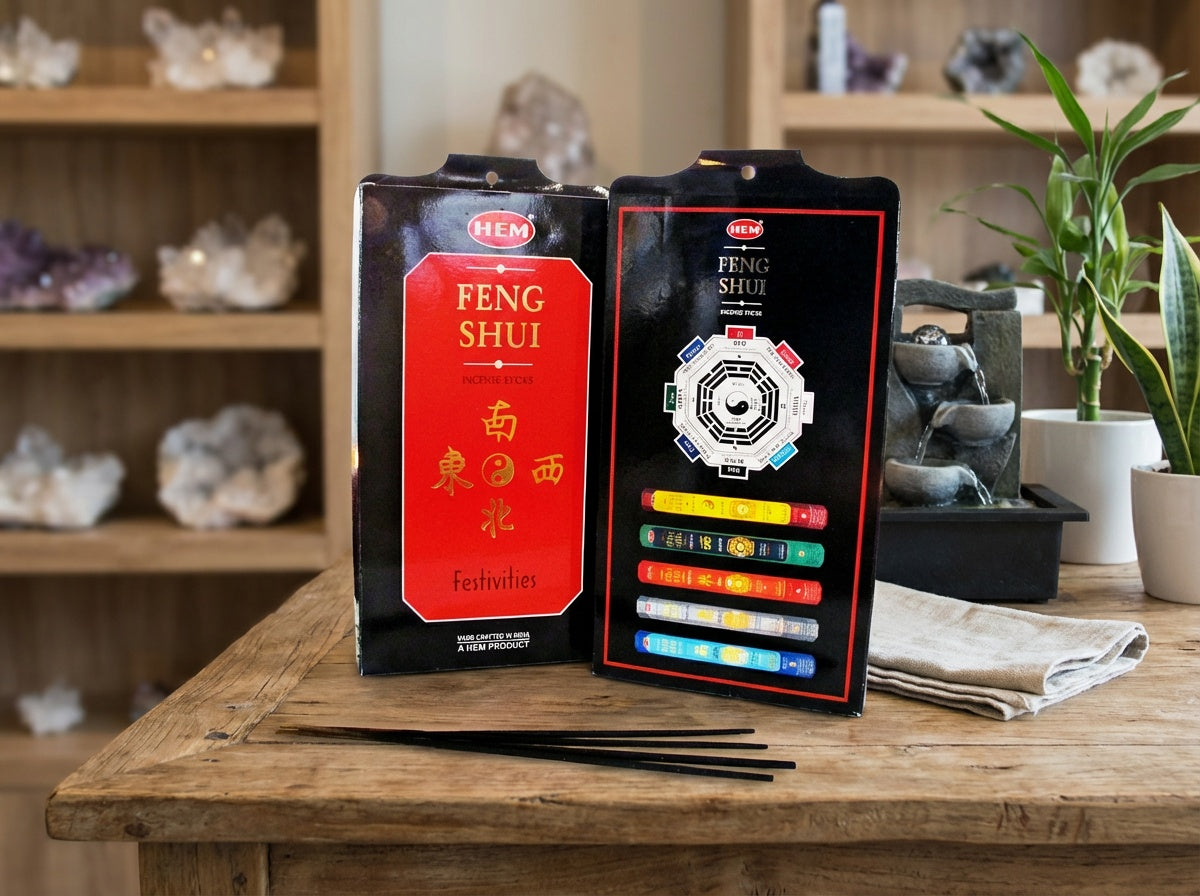 Paquete de regalo de incienso Hem Feng Shui, 20 varillas (5 paquetes por caja) 