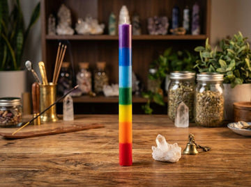 Velas de pilar finas para equilibrar los chakras