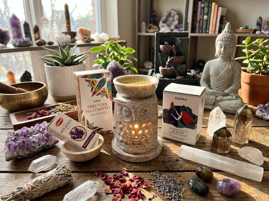 Owl Soapstone Aroma Lamp