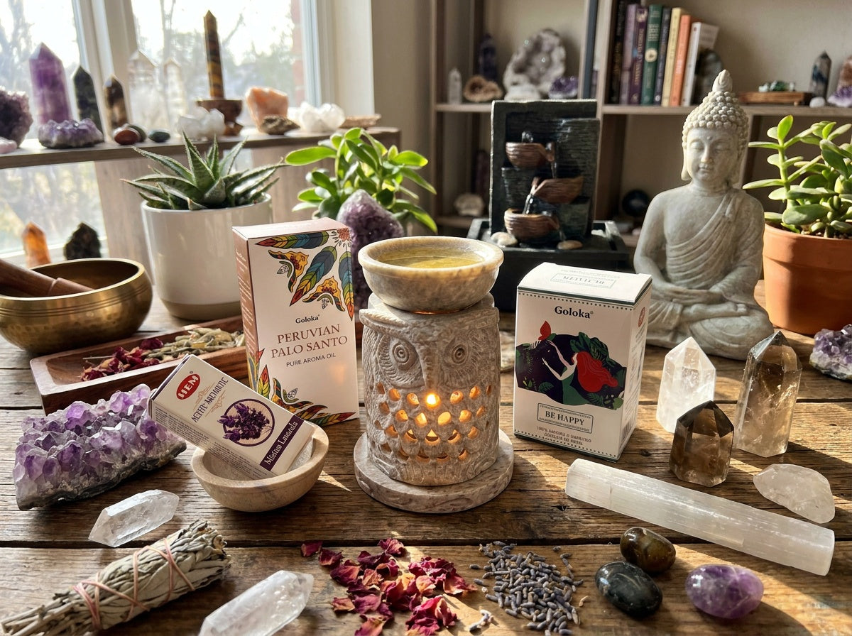 Owl Soapstone Aroma Lamp