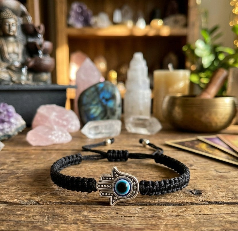Pulsera Hamsa con ojo malvado