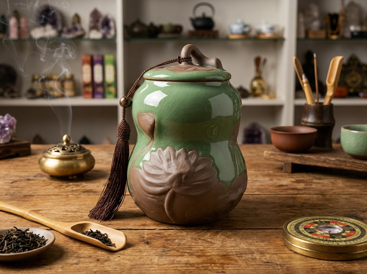 Pyramid Tea Caddy Ceramic Gourd Shaped Tea Caddy – The Mystical You