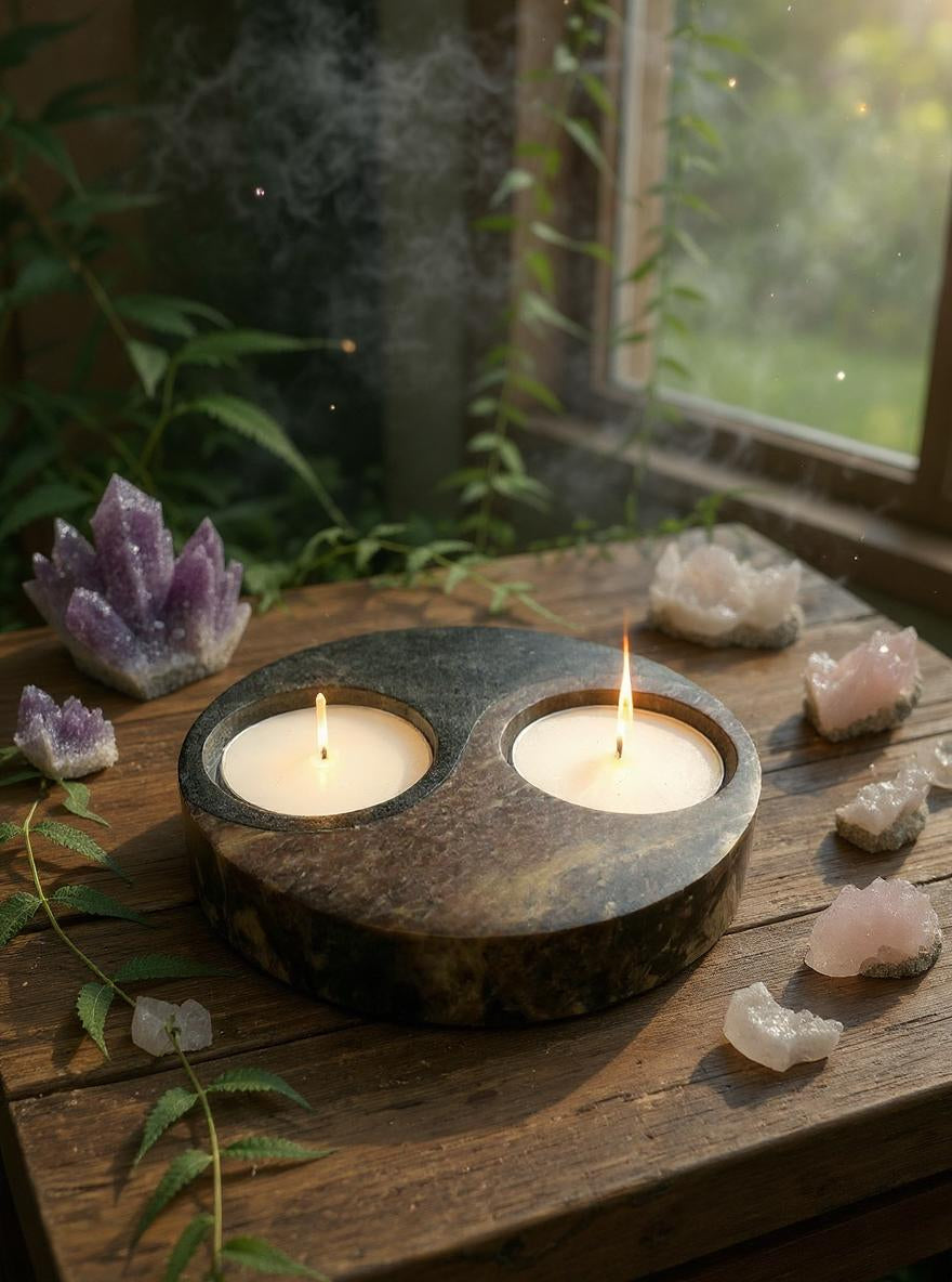 Yin Yang Soapstone Burner
