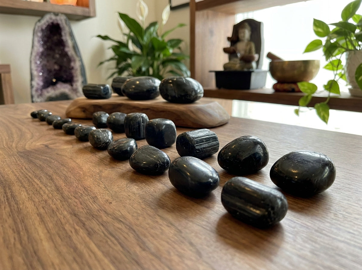Black Tourmaline Tumbled Stone (STN154)
