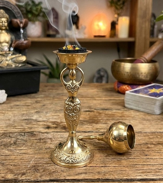 Brass Goddess Cone & Resin Burner