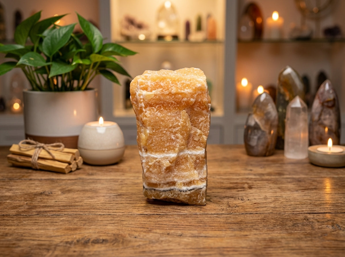 Raw Orange Calcite Freeform