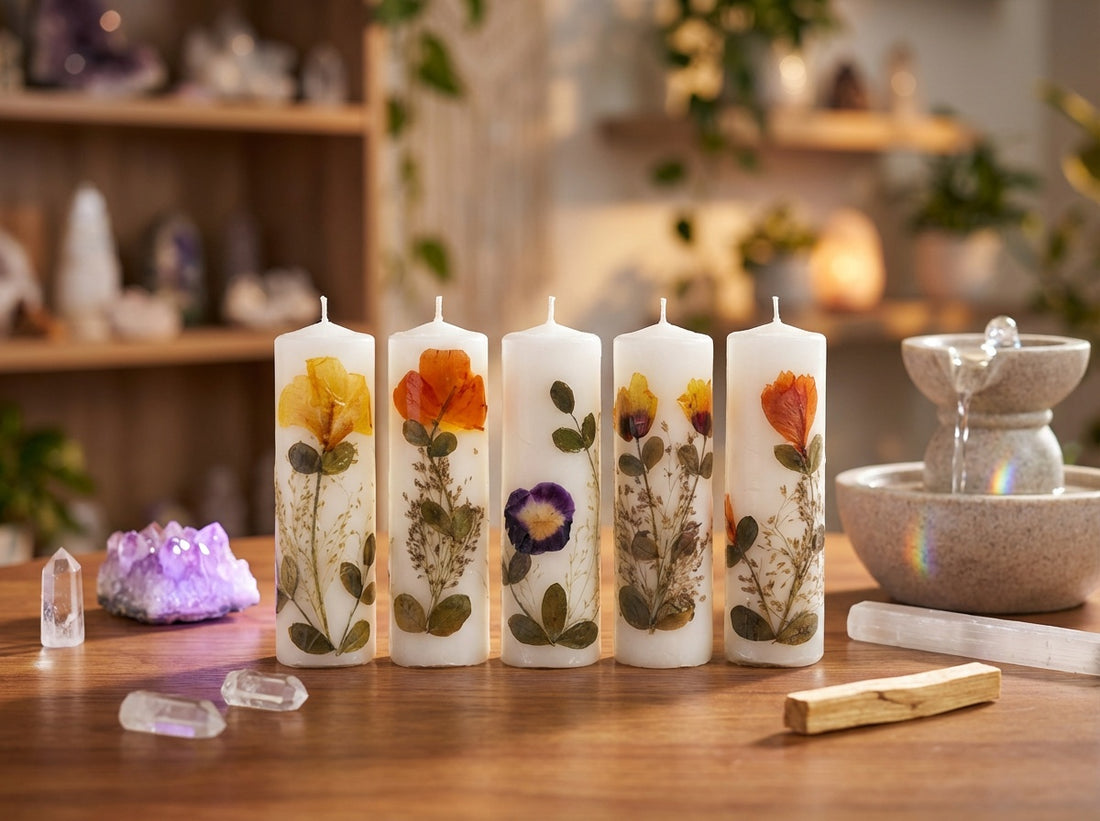 Auroshikha Cylindrical Candle Set