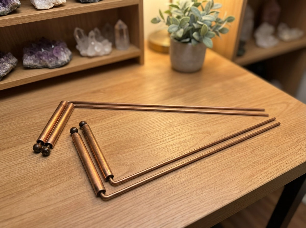 Varillas de radiestesia con bolsa y folleto de 9"