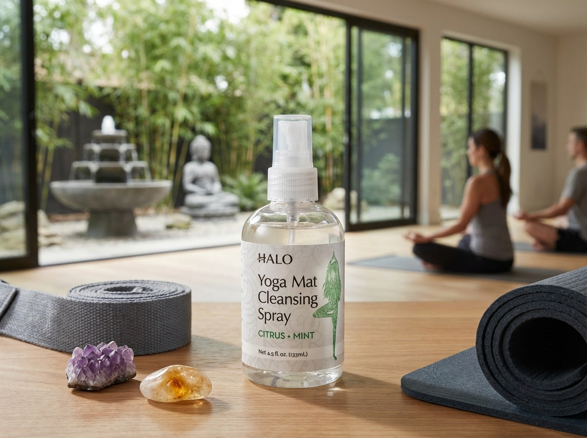 Spray limpiador para esterillas de yoga 