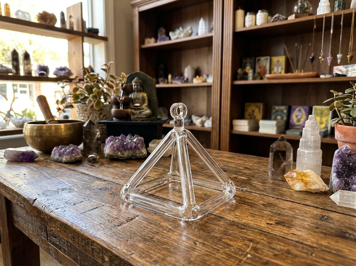 Quartz Crystal Singing Pyramids