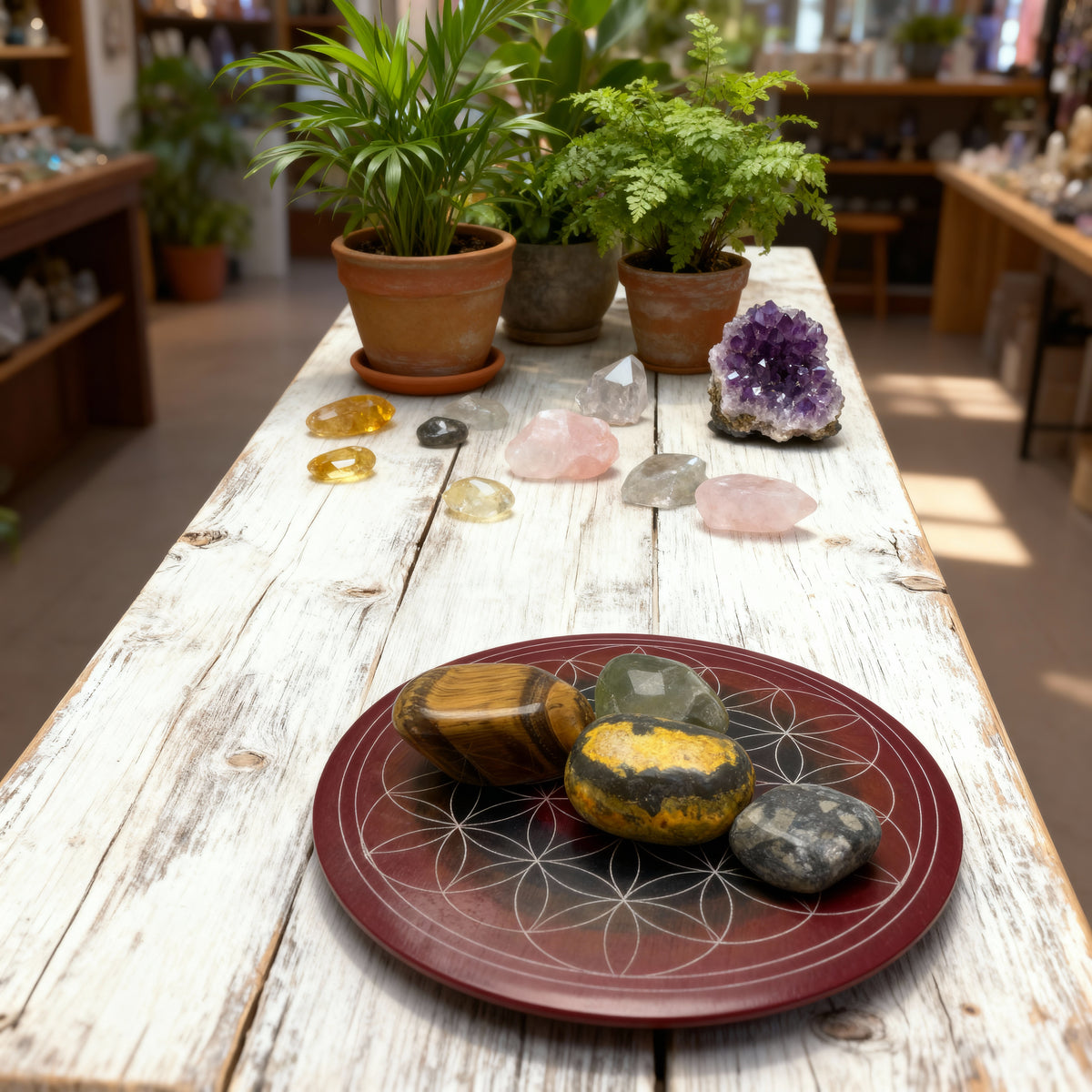 Flower of Life Incense Plate Burner