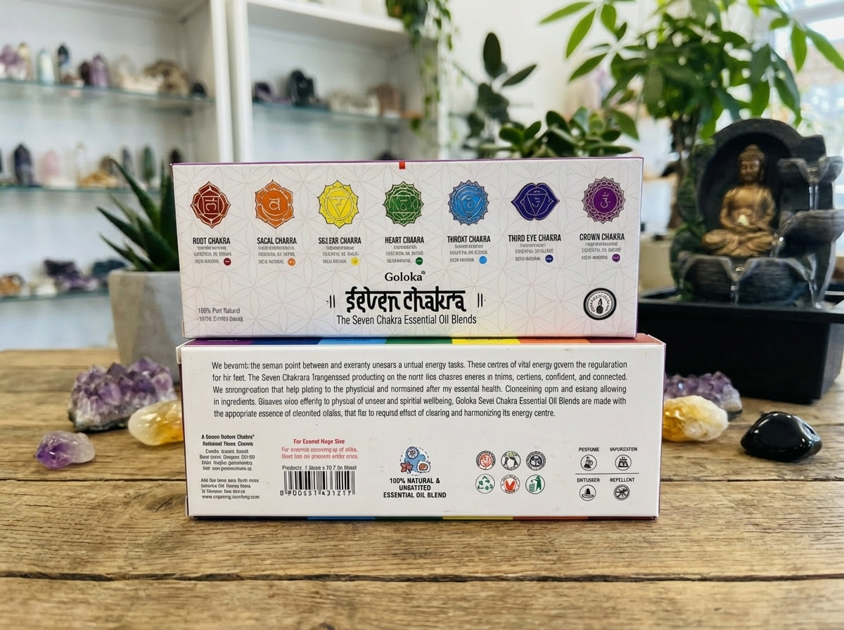 Set de regalo de aceites esenciales Goloka Chakra - 10ml.
