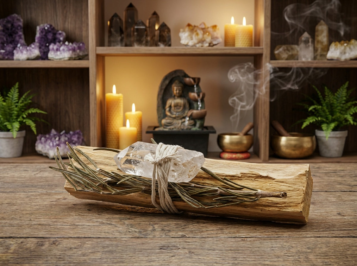 Palo Santo Stick with Rosemary & Crystal
