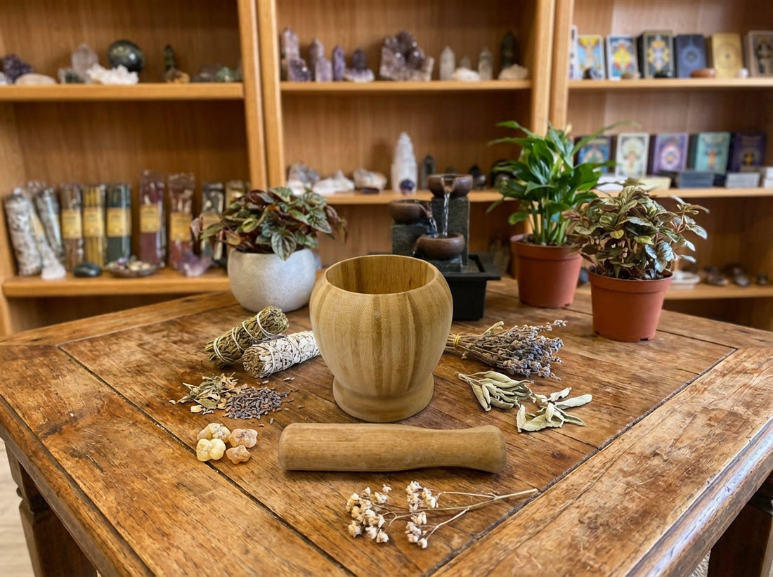 Bamboo Mortar & Pestle Set