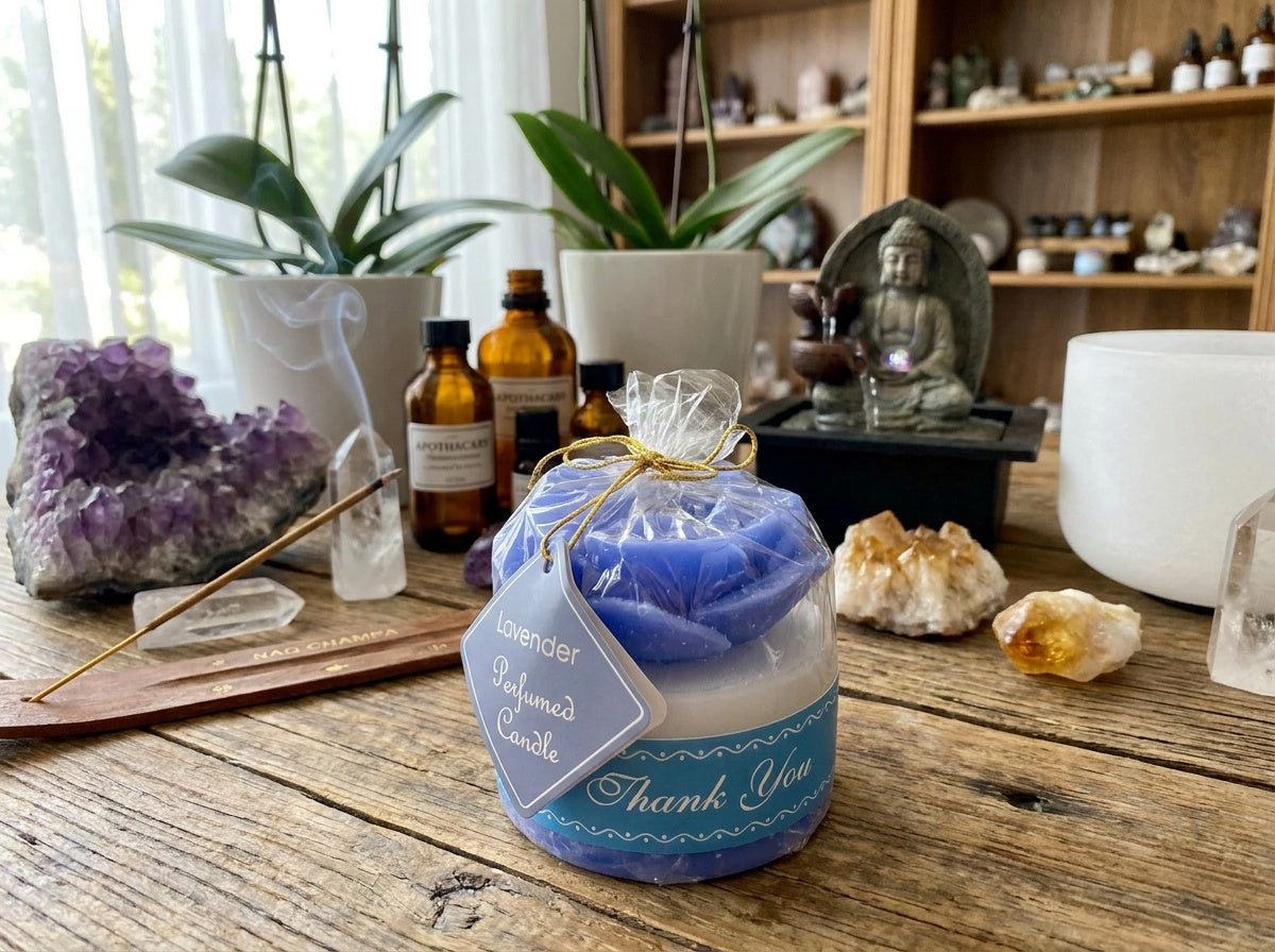 Vela de agradecimiento con forma de flor de Auroshikha