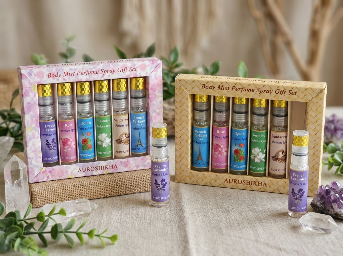 6 Pieces Auroshikha Body Mist Spray Set