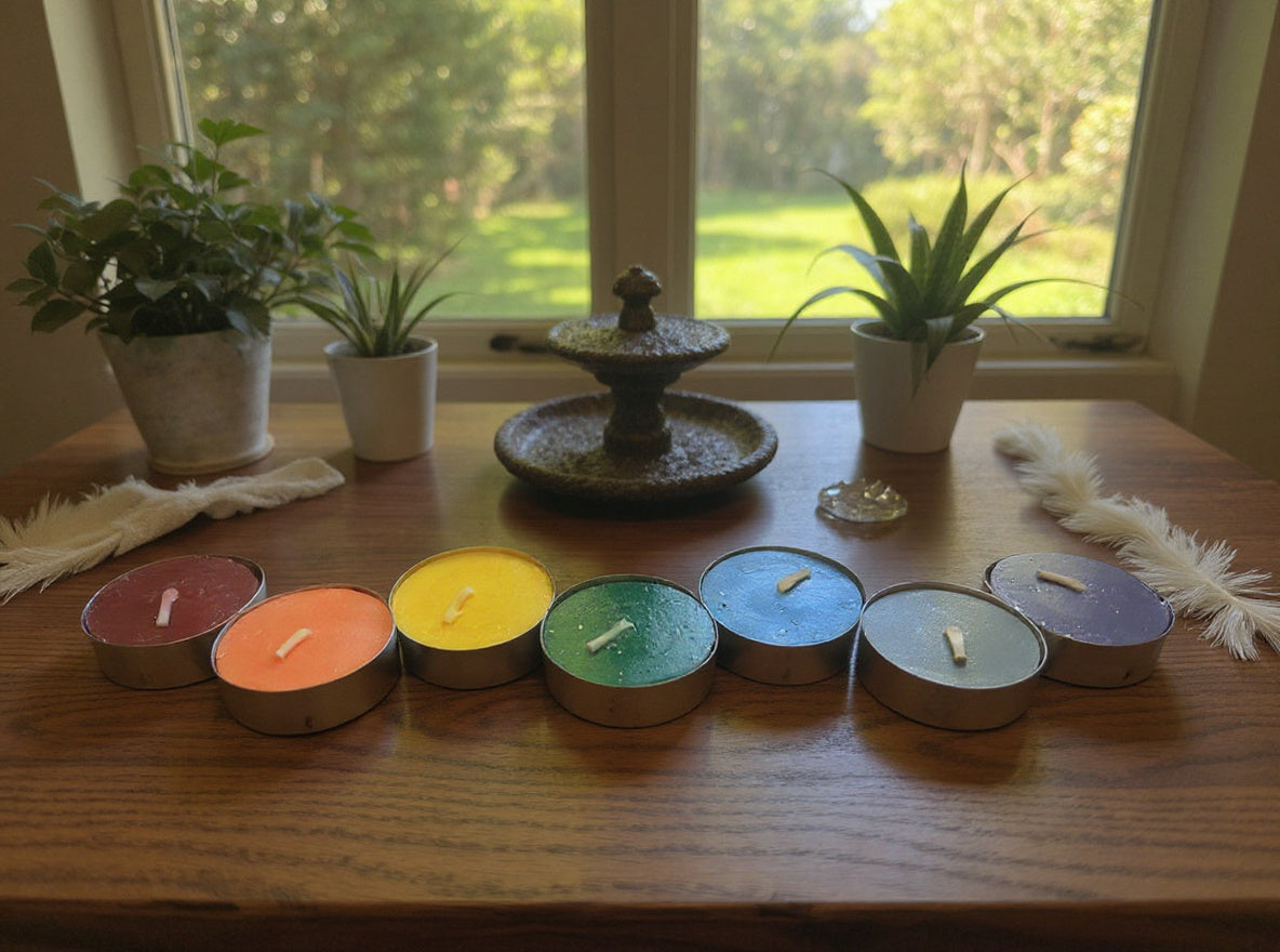 Velas de té de chakras sin aroma
