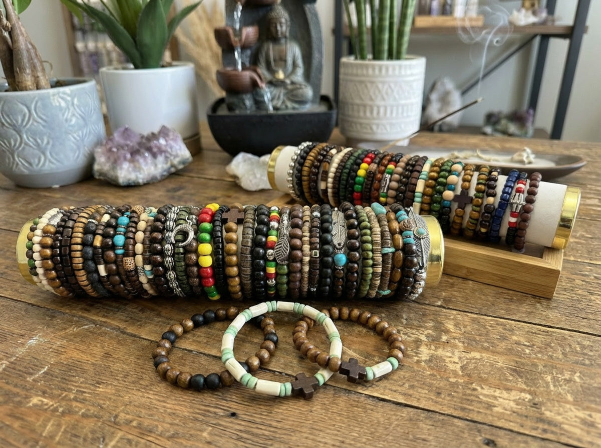 Bohemian Style Wooden Bead Bracelet