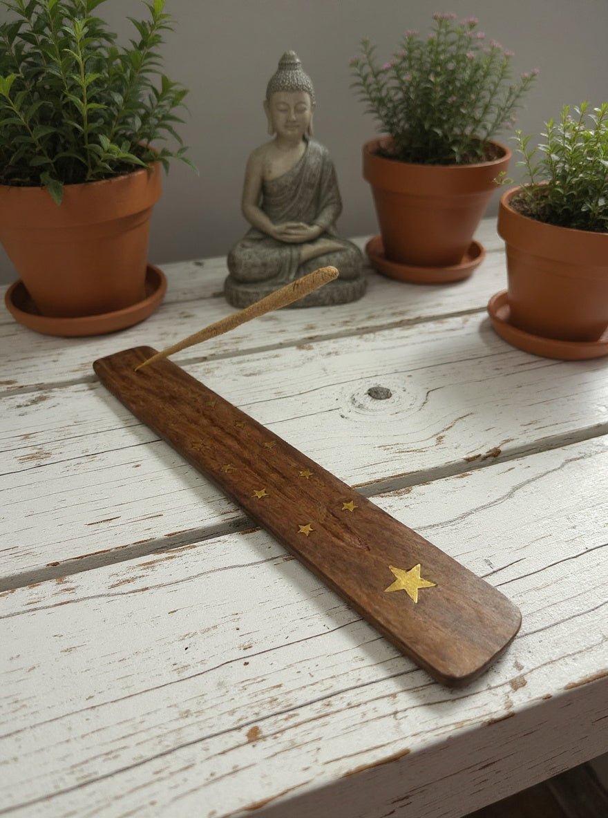 Incense Holder with Brass Inlay