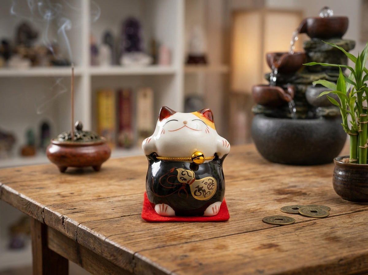 Five Blessings Fortune Cat