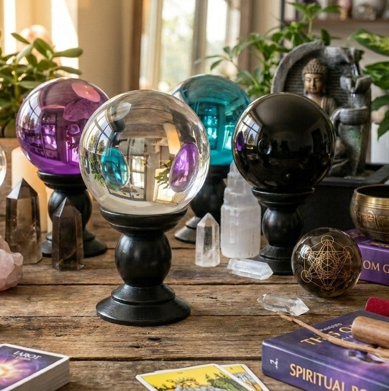 5" Crystal Balls With Stand