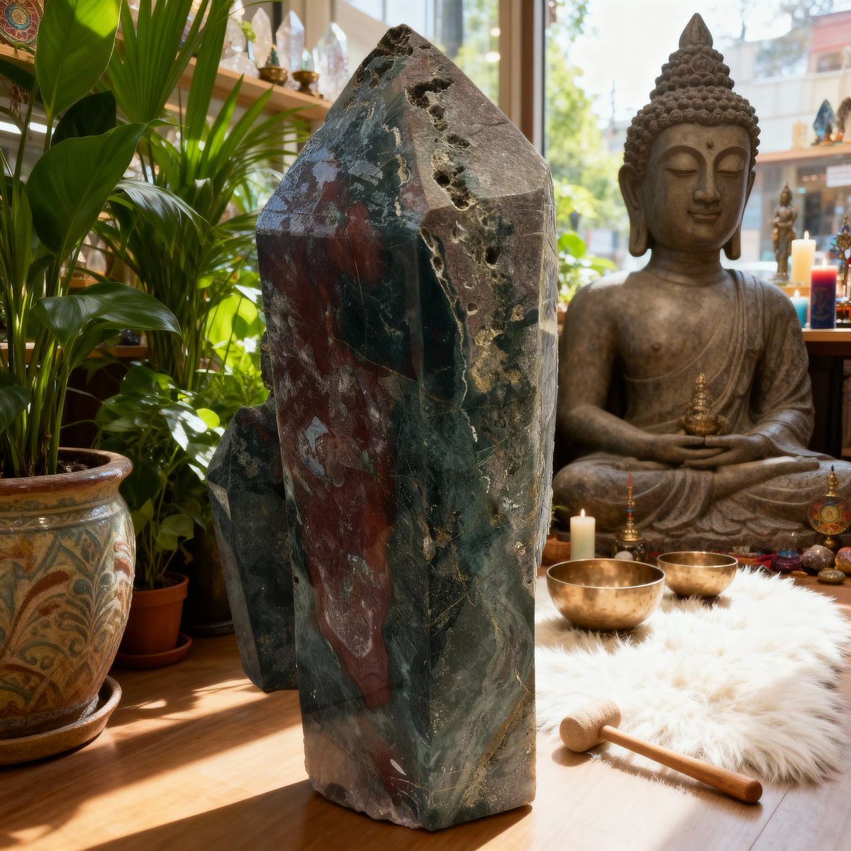 Amethyst & Moss Agate - Very Rare
