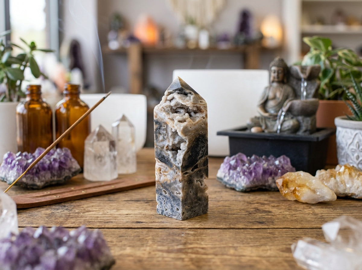 Druzy Sphalerite Obelisk