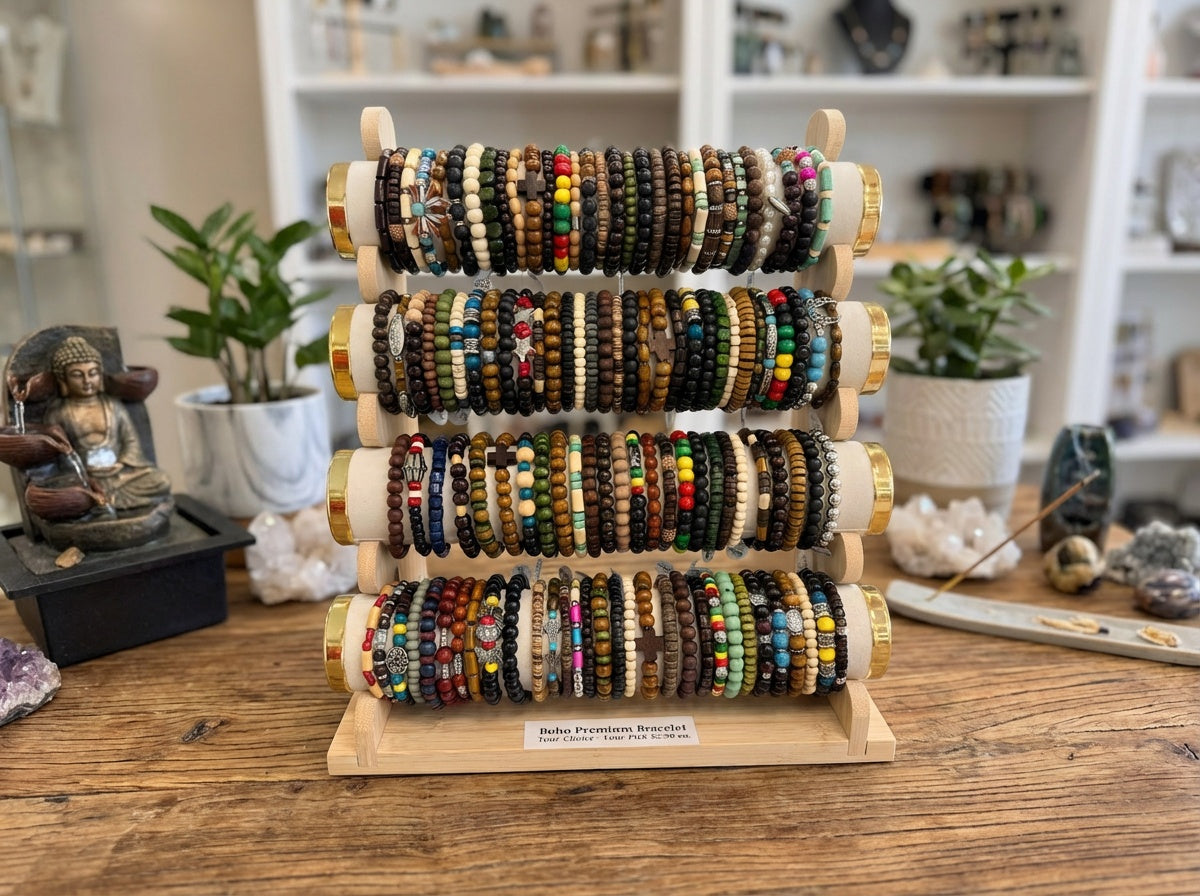 Bohemian Style Wooden Bead Bracelet